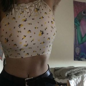 Floral crop top pacsun